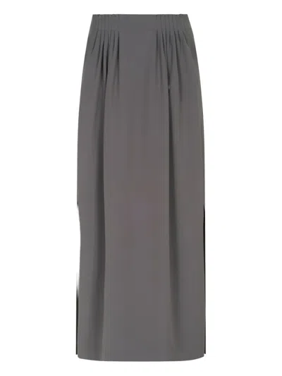 GIORGIO ARMANI PLEATED SIDE-SLIT MAXI SKIRT