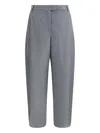 Giorgio Armani Women Silk Flannel Pants In Gray