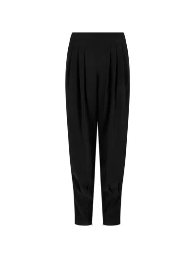 Giorgio Armani Pleated Tapered Trousers In Black