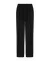 Giorgio Armani Asv Pleated Triple Silk Georgette Trousers In Black