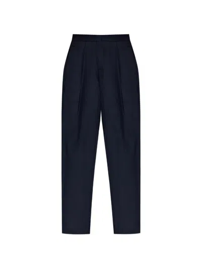 Giorgio Armani Pleated Trousers In Blue