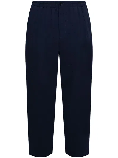 Giorgio Armani Pleated Trousers In Blue