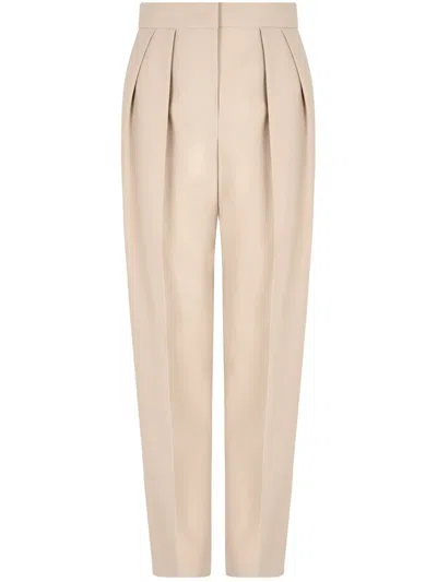 Giorgio Armani Pleated Trousers In Neutral