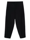 Giorgio Armani Pleated Virgin Wool Trousers In Black