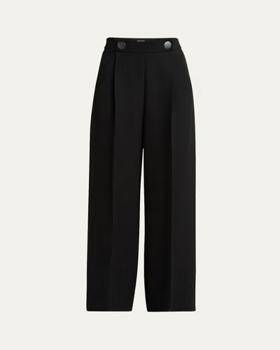 Giorgio Armani Pleated Wide-leg Silk Cady Trousers