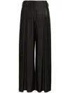 Giorgio Armani Wide-leg Silk Trousers In 褐色