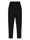 Giorgio Armani Pleated Wool Straight-leg Trousers In Black