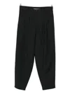 Giorgio Armani Straight Trousers With Front Pleats And Belt Loops In Gray