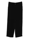 Giorgio Armani Asv Pleated Triple Silk Georgette Trousers In Black