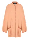 Giorgio Armani Long Jacket In Technical Cady In Orange