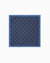 Giorgio Armani Silk Monogram Pocket Square In Blue