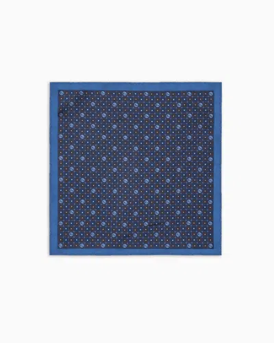 GIORGIO ARMANI PRINTED SILK POCKET SQUARE