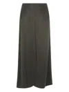 Giorgio Armani Pockets A-line Midi Skirt In Gray