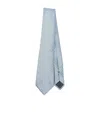 Giorgio Armani Herringbone-pattern Silk Tie In Blue