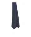Giorgio Armani Geometric-pattern Silk Tie Accessories In Black