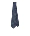 Giorgio Armani Chevron And Polka Dot Ties In Blue