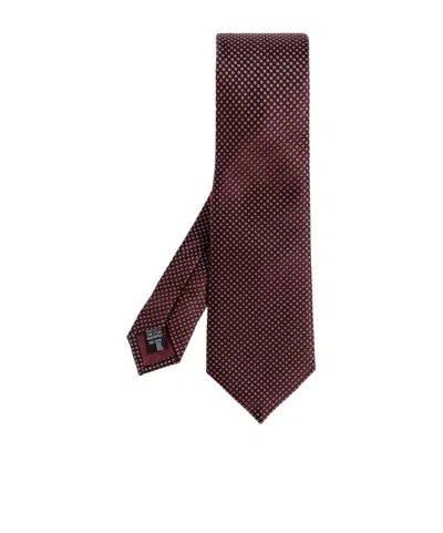 Giorgio Armani Pointed Tie In Burgundy