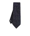 Giorgio Armani Silk Tie Regular Width Traditional Shape In Brown