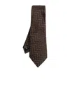 Giorgio Armani Patterned Pointed Tie In Brown