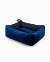 Giorgio Armani Poldo X  Dog Bed In Monogram Jacquard Velvet In Blue