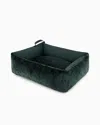 Giorgio Armani Poldo X  Dog Bed In Monogram Jacquard Velvet In Green