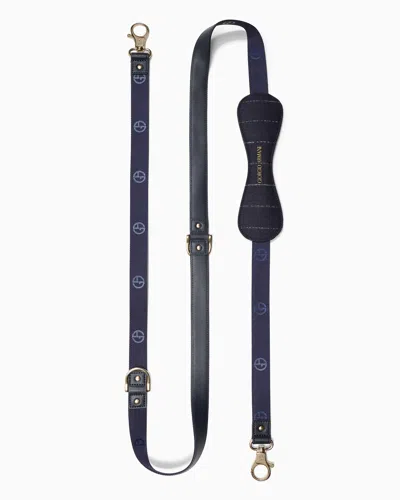 Giorgio Armani Poldo X  Leash In Virgin Wool And Leather In Navy_blue