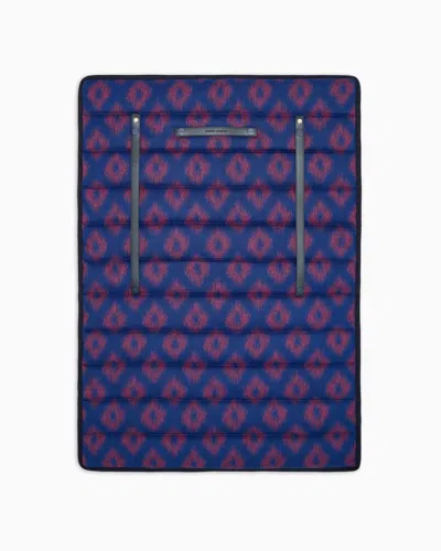 Giorgio Armani Poldo X  Travel Mat In Ikat Jacquard Flannel In Patterned