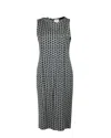 Giorgio Armani Polka Dot Dress In Grey Cotton In Multi