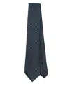 Giorgio Armani Polka Dot-jacquard Tie In Blue