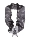 Giorgio Armani Polka Dot Scarf In Black