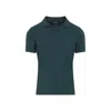 Giorgio Armani Woods Green Viscose Polo With Polo Collar In Green