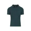 Giorgio Armani Woods Green Viscose Polo With Polo Collar In Green