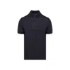 Giorgio Armani Button Placket Polo Shirt In Black