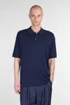 Giorgio Armani Polo In Blue Viscose