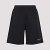 Giorgio Armani Navy Blue Polyamide Bermuda Shorts With Concealed Drawstring In Dark Navy