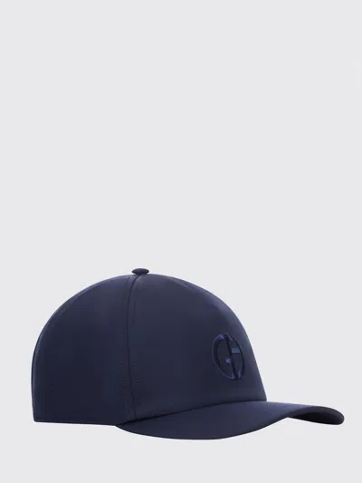 Giorgio Armani Polyester Baseball Cap In Blue