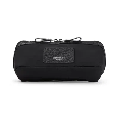 Giorgio Armani Men's Polyester Beauty Case In Black