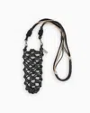 Giorgio Armani Braided Nappa Leather Bottle Holder In Black