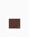 Giorgio Armani Portefeuille À Deux Volets En Cuir Imprimé In Brown