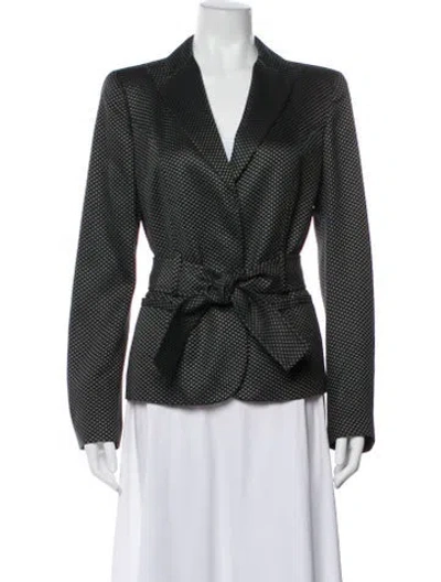 Pre-owned Giorgio Armani Printed Blazer In Black