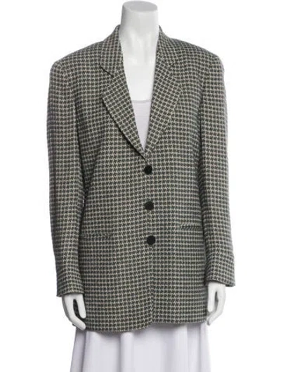 Pre-owned Giorgio Armani Printed Blazer In Green