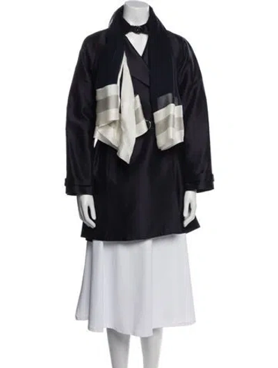 Pre-owned Giorgio Armani Printed Coat In Blue