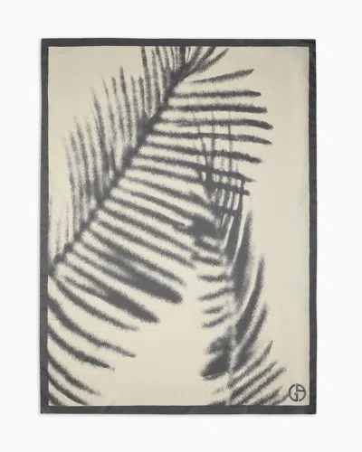 Giorgio Armani Printed Cotton Stole In Pattern