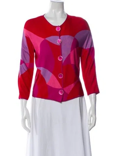 Pre-owned Giorgio Armani Printed Crew Neck Sweater In Multi