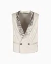 Giorgio Armani Printed Cupro Double-breasted Waistcoat