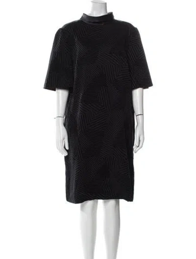 Pre-owned Giorgio Armani Printed Knee-length Dress In Black