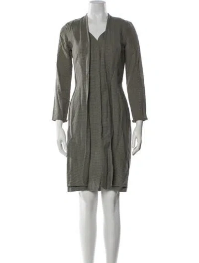 Pre-owned Giorgio Armani Printed Knee-length Dress In Black