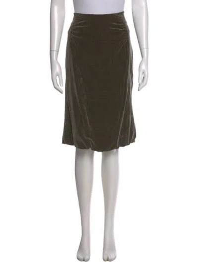 Pre-owned Giorgio Armani Printed Knee-length Skirt In Brown