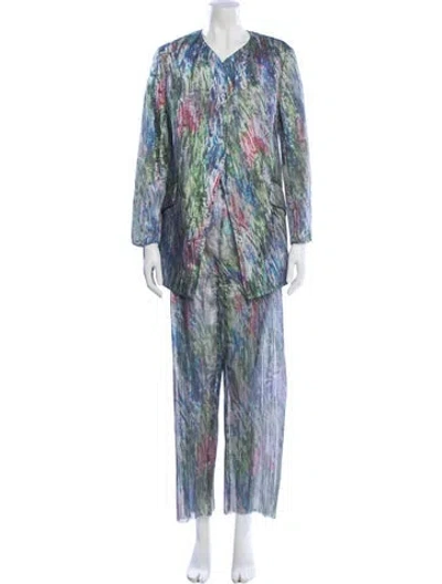 Pre-owned Giorgio Armani Printed Pant Set