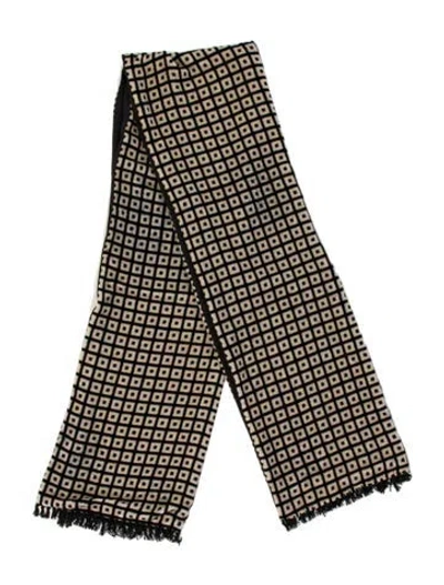 Pre-owned Giorgio Armani Printed Scarf In Black